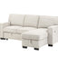 Estelle - Fabric Reversible Sleeper Sectional With Storage Chaise Drop-Down Table 2 Cup Holders And 2 USB Ports