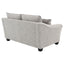 Lido - Upholstered Loveseat With Tapering Block Legs - Light Gray