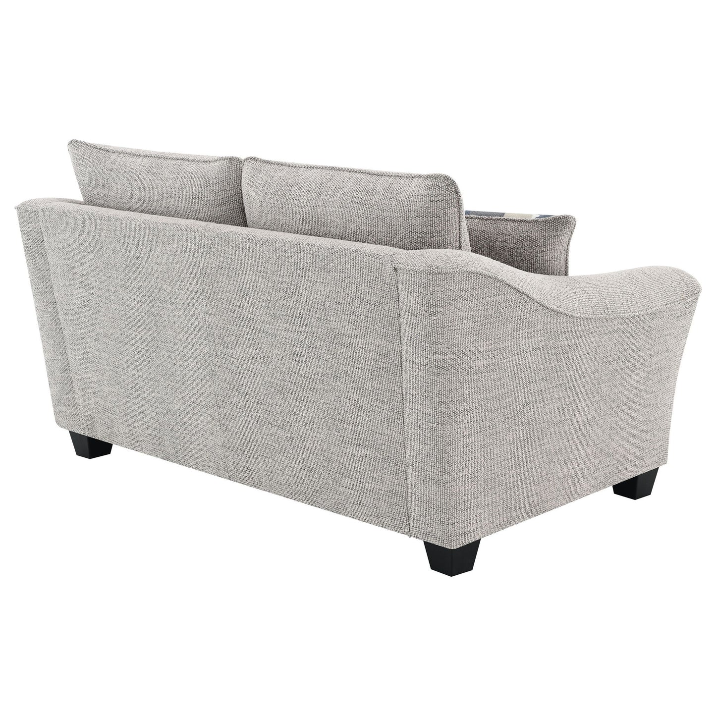 Lido - Upholstered Loveseat With Tapering Block Legs - Light Gray