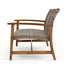 Outdoor Rattan Loveseat With Wooden Legs - Brown