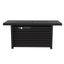 Outdoor Fire Pit Table & Lid - Black