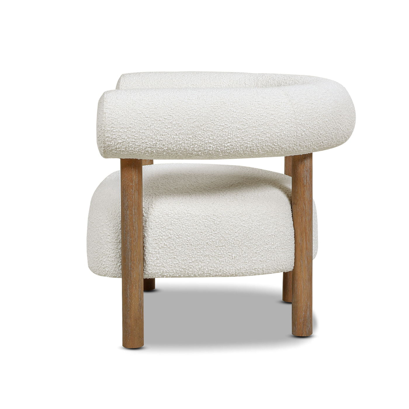 Fuji - Barrel Accent Arm Chair - Ivory White