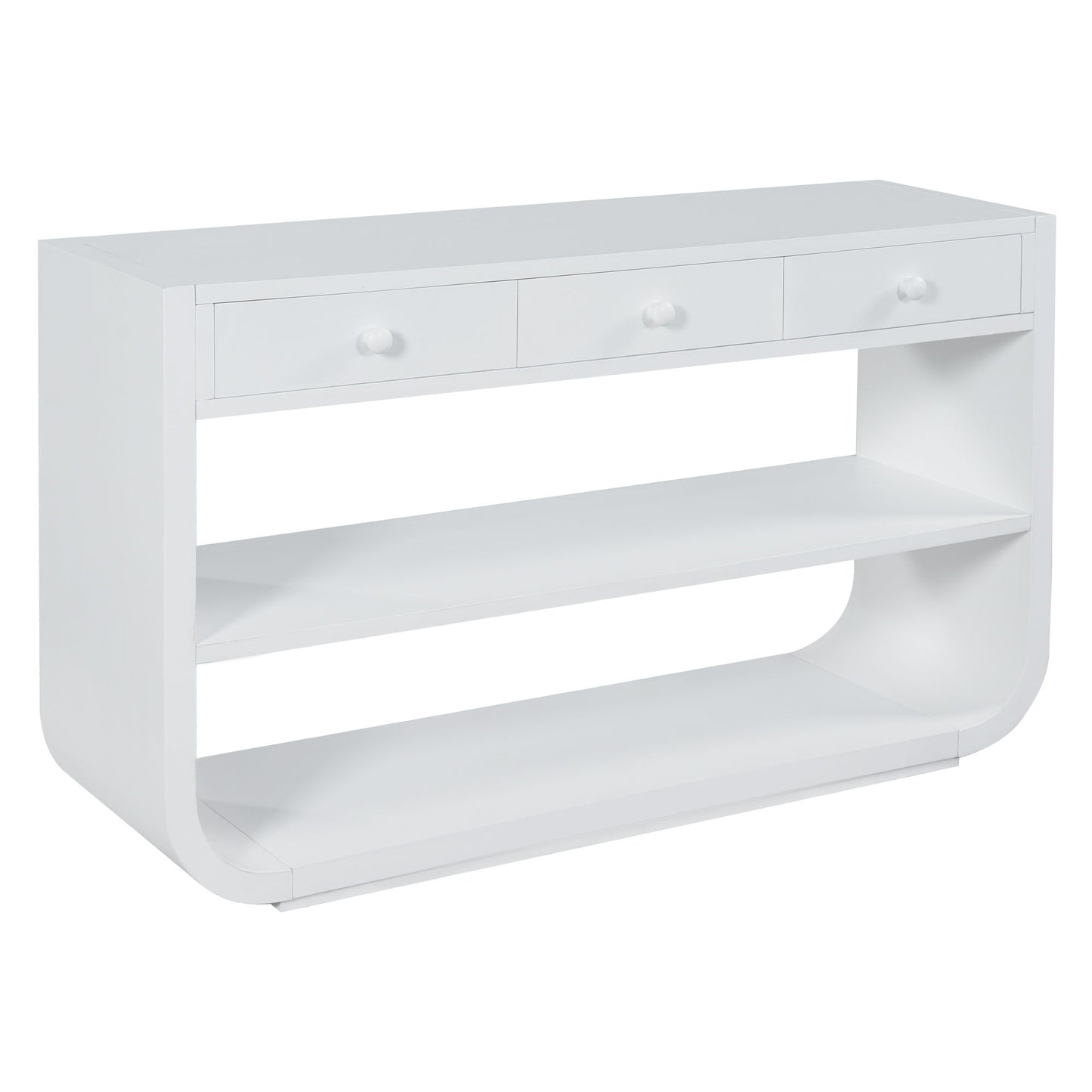 Console Table With 3 Soft Close Drawers & 2 Open Shelves