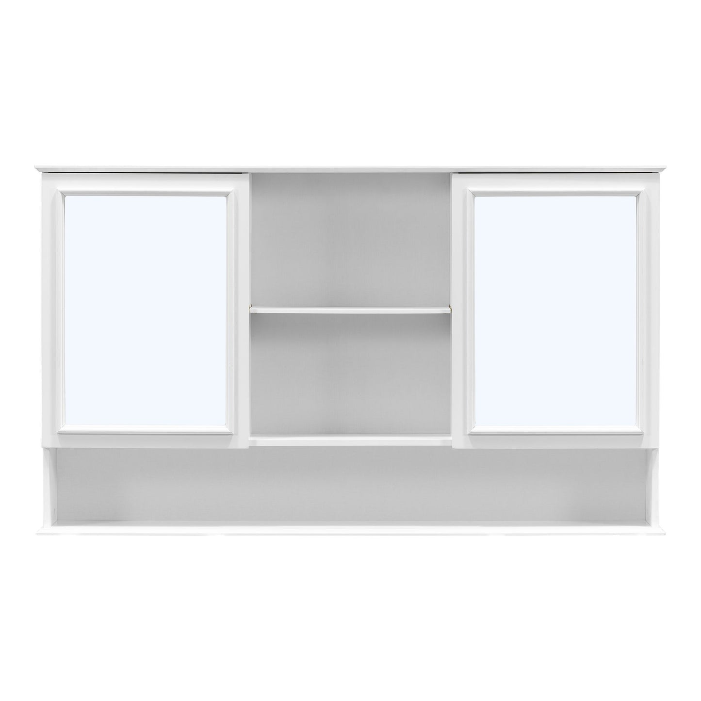 Wall Mounted Bathroom Medicine Cabinet With Double Mirrored Doors