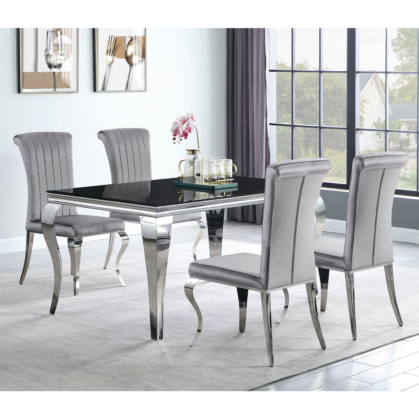 Elegant Upholstered Side Chairs (Set of 4)