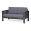 Acacia Wood Loveseat And Coffee Table Set With Cushions