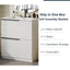 Fluted Bathroom Vanity With Ceramic Sink, Freestanding Cabinet