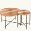 Radial - Pattern Coffee And End Table Set Waterproof Cover, Distressed Cylindrical Design (Set of 2)