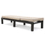 Puerta - Chaise Lounge Frame Cushion Outdoor Wicker Iron - Beige / Dark Brown