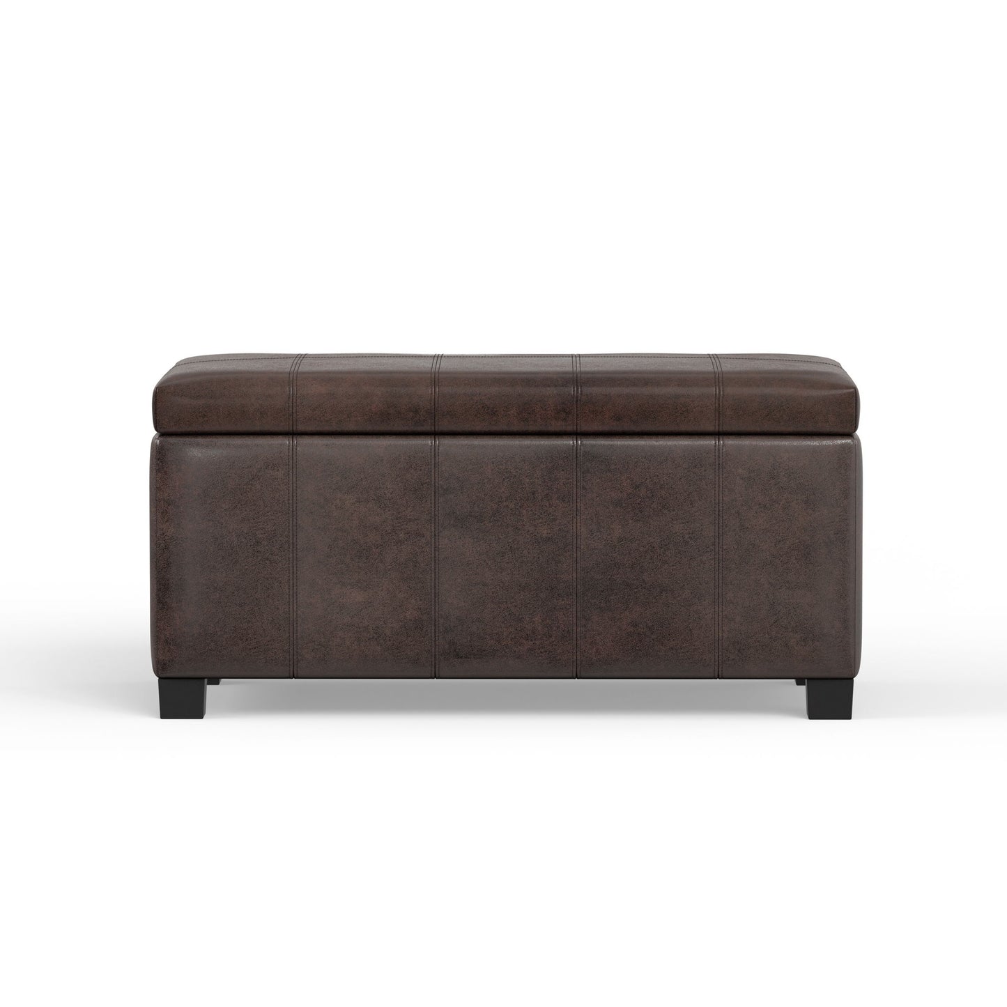Dover - Storage Ottoman Bench - Distressed Brown