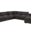 Celine - Corner Sectional Sofa With Right Facing Chaise, Cupholders, And Charging Ports - Gray