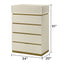 Stanley - 5 Drawer Chest With Crocodile Texture - Gray