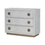 Anpu - Faux Crocodile Skin Console Cabinet - Silver