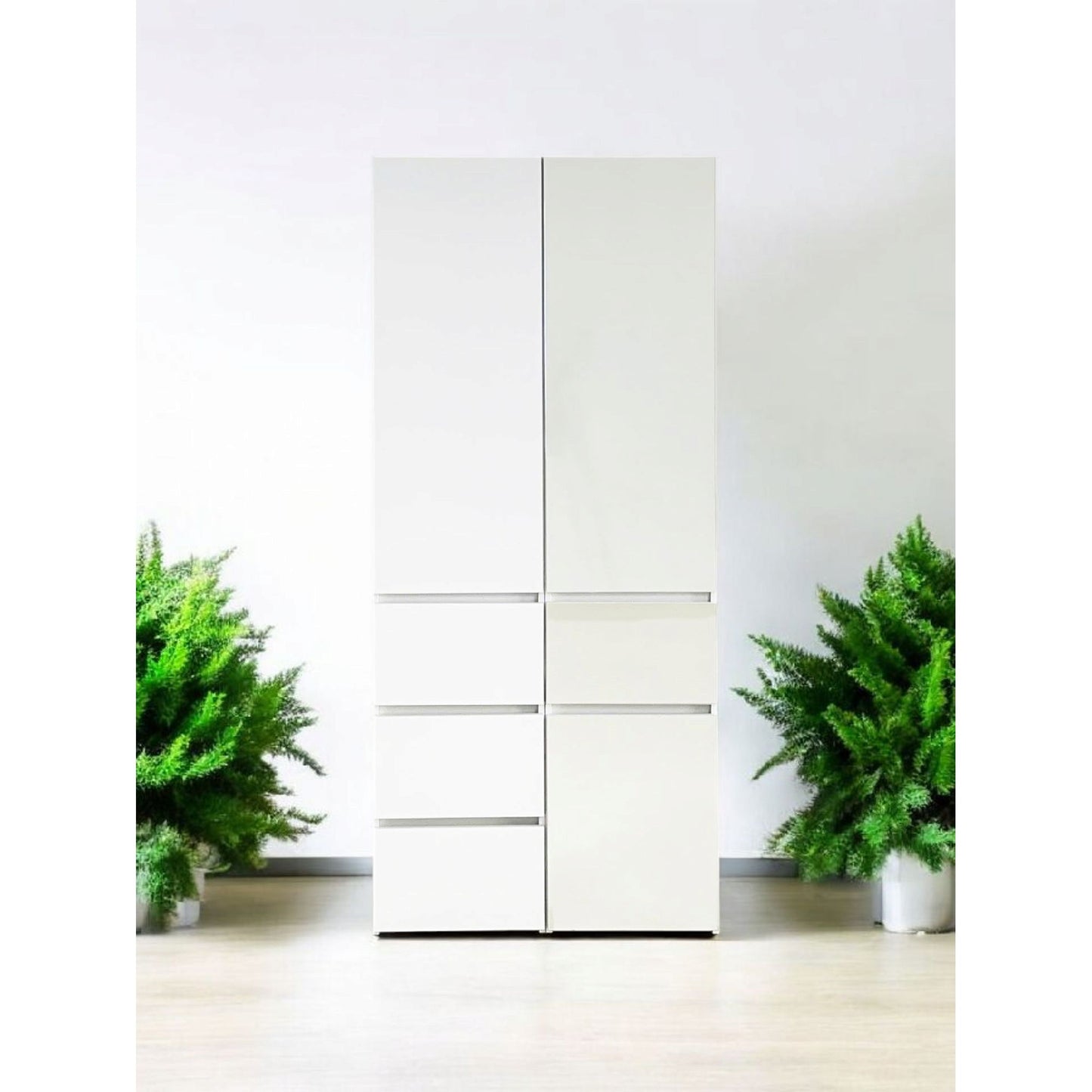 Elise - Slim Modular Closet Cabinet With Drawers - White