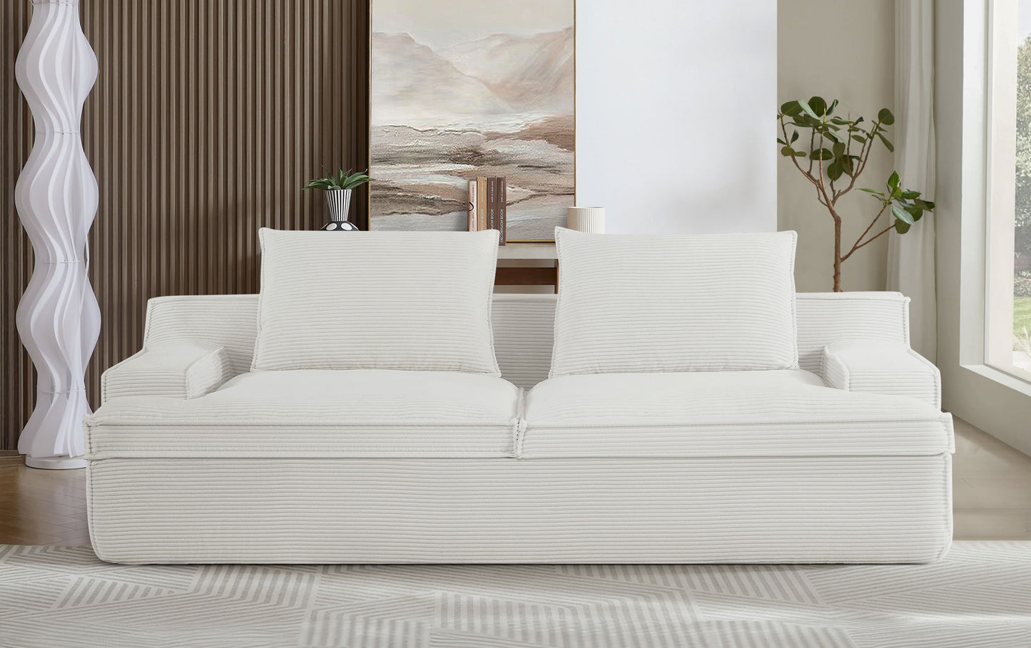 Nimbus - Oversized Full Foam 4 Seater Couch For Living Room Upholstered In Soft, Wide Armrests