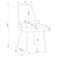 Padded Side Chair Of 2) With Upholstered Seat And Polished - Gray
