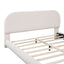 Upholstered Platform Bed With Thick Solid Frame And Stylish Curve-Shaped Design