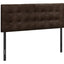 Queen Size, Bed Headboard Only, Upholstered, Transitional - Brown