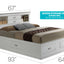 Traditional Style Bookcase Storage Bed