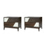 Japandi 2 Drawer Nightstand With Geometric Design