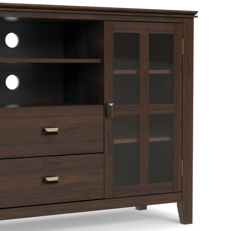 Artisan - Tall TV Media Stand - Natural Aged Brown