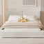 Upholstered Platform Bed, Grounded Bed With Solid Frame