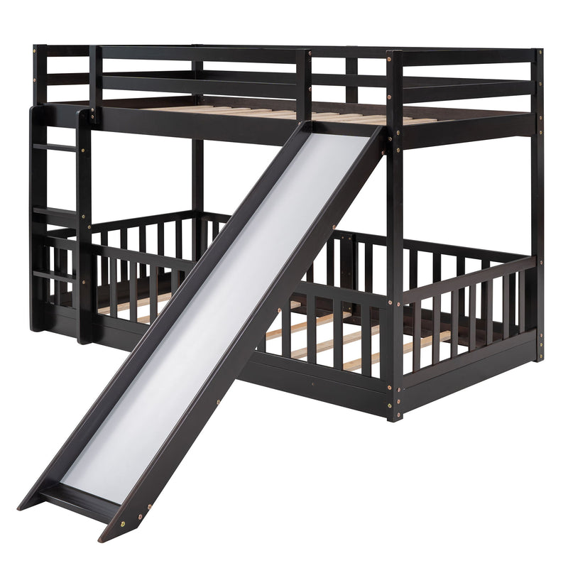 Bunk Bed With Convertible Ladder And Slide