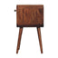 Mini California Curved Nightstand Wth Lower Slot