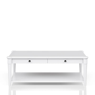 Cocktail Table With Two Storage Drawers And Casters