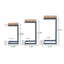 Kacha - Modern Industrial Firwood Nesting Tables (Set of 3) With Iron Frame - Antique Brown / Black