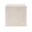 Chic Modern Mgo Cube Side Table With Fluted Design - Antique Brown