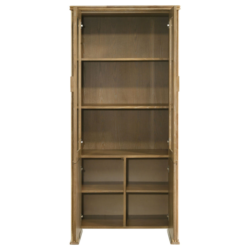 Dreydon - 4 Door Display Cabinet - Light Brown