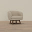 Swivel Accent Chair With Sculptural Base