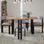 Modern Upholstered Armless Dining Chairs With Metal Legs