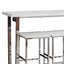 Ledesma - 4 Piece Counter Height Dining Set And Built In Power Unit - White Marble