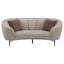 Saanich - Upholstered Curved With Plump Accent Pillows - Beige