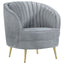 Sophia - 3 Piece Upholstered Channel Tufted Sofa Set - Gray