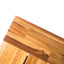 Outdoor Dining Bench, Patio Backless Bench - Teak / Black