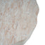 Elegant Indoor / Outdoor Lightweight Concrete Side Table With Travertine - Beige