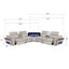 Nova - Sectional With Bluetooth Speaker, LED And Lifting Wine Cabinet
