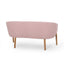 Mid Century Modern Loveseat With Channel Stitched Backrest