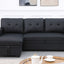 Upholstered Pull Out Sectional Sofa With Chaise