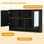 Wall Mounted Bathroom Medicine Cabinet With Double Mirrored Doors
