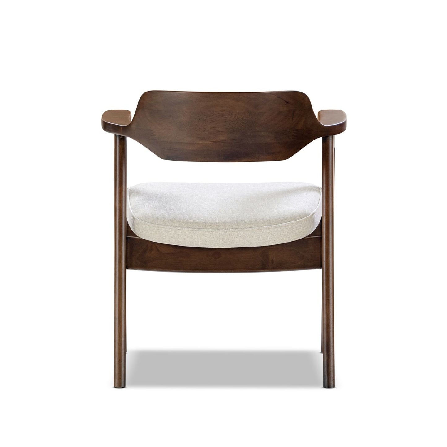 Hayes - Curved Dining Arm Chair - Light Beige