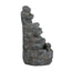 Concrete Rock Waterfall Fountain With LED Lights, Outdoor Garden Decor
