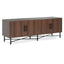 4 Door TV Cabinet, 2 Storage Spaces, Adjustable Shelves