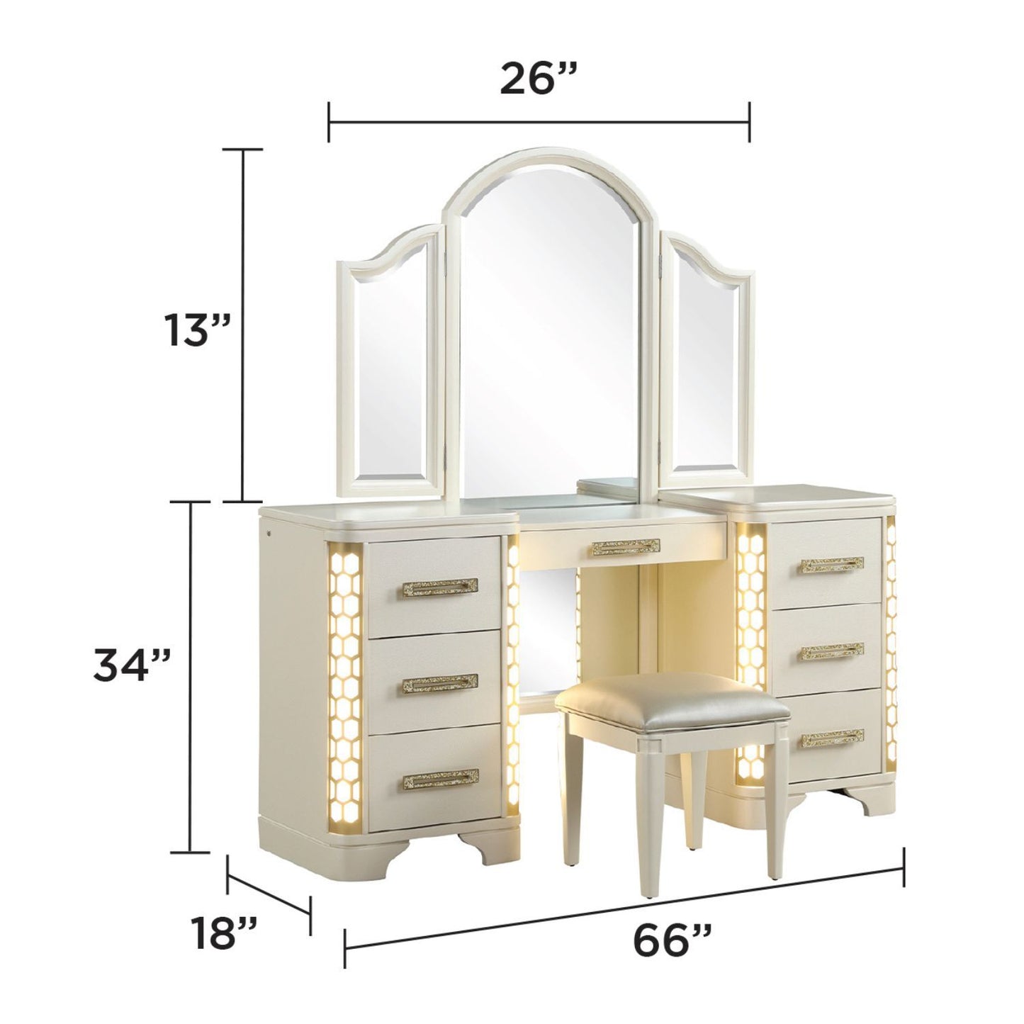 Jasmine - LED Bedroom Set