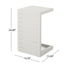 Aluminum Outdoor C - Shaped Side Table For Patio