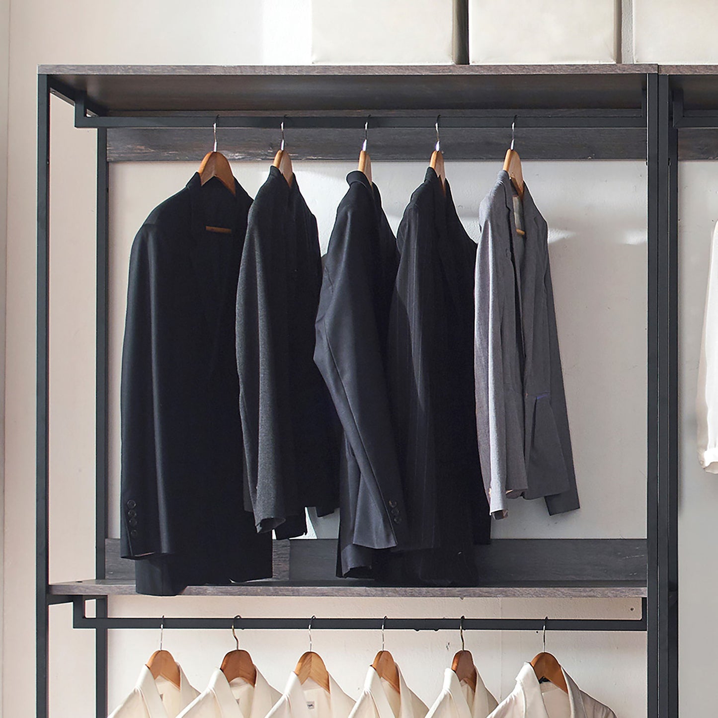 Monica - Walk-In Closet System, Extra Storage Space - Rustic