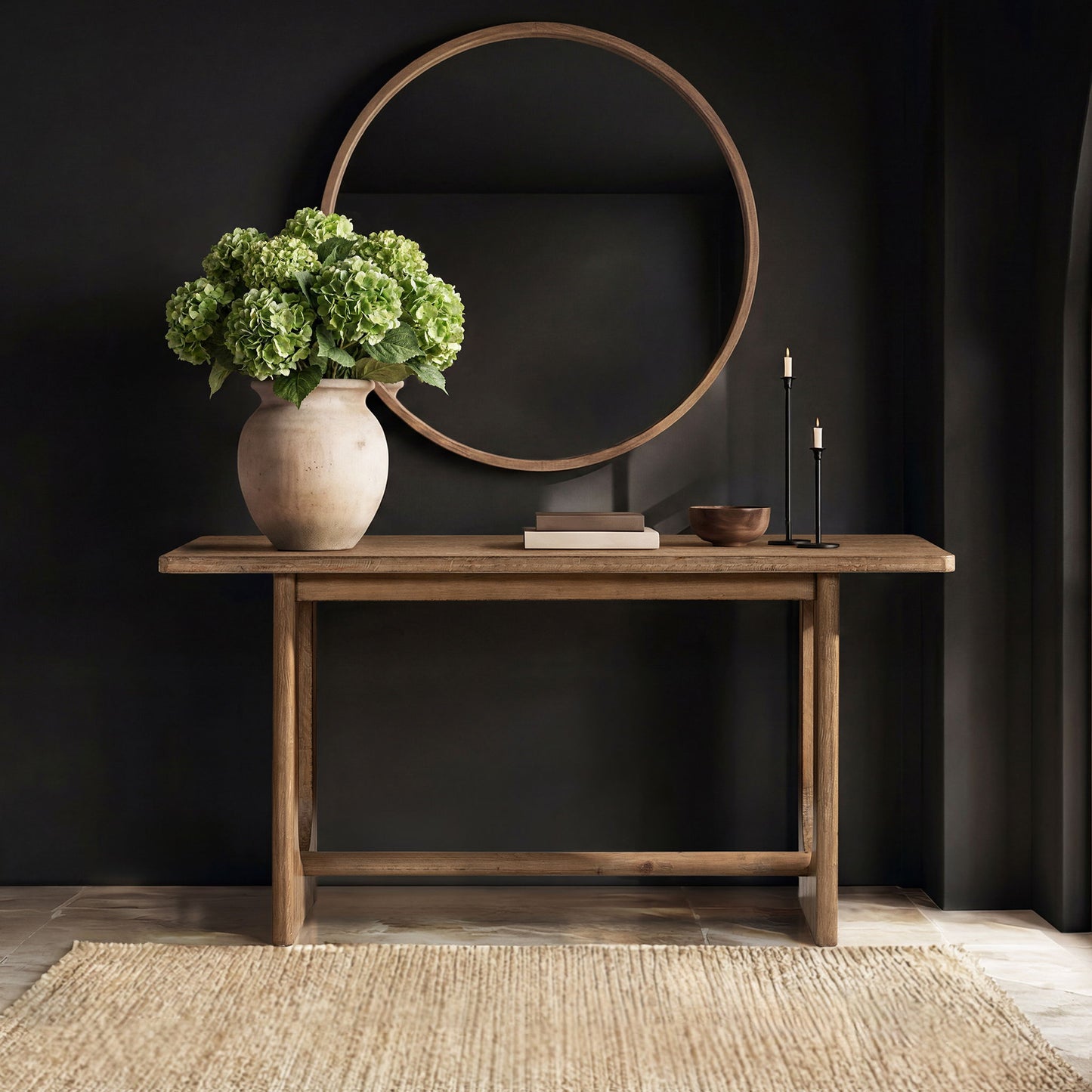 Turnkey - Trestle Console Table - Antique Brown